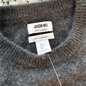 Jason Wu Men's Charcoal Grey Cashmere Crewneck Sweater - SMALL